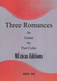 Coles Three Romances Guitar Sheet Music Songbook