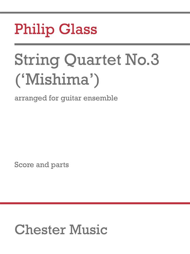 Glass String Quartet No.3 Mishima Guitar Ensemble Sheet Music Songbook
