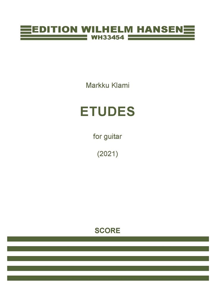 Klami Etudes For Guitar Sheet Music Songbook