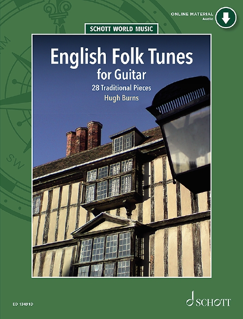 English Folk Tunes For Guitar + Audio Sheet Music Songbook