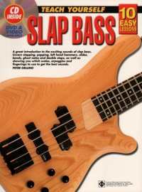 10 Easy Lessons Slap Bass Book + Cd & Dvd Sheet Music Songbook