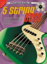 Progressive 5 String Bass Book & Cd Sheet Music Songbook