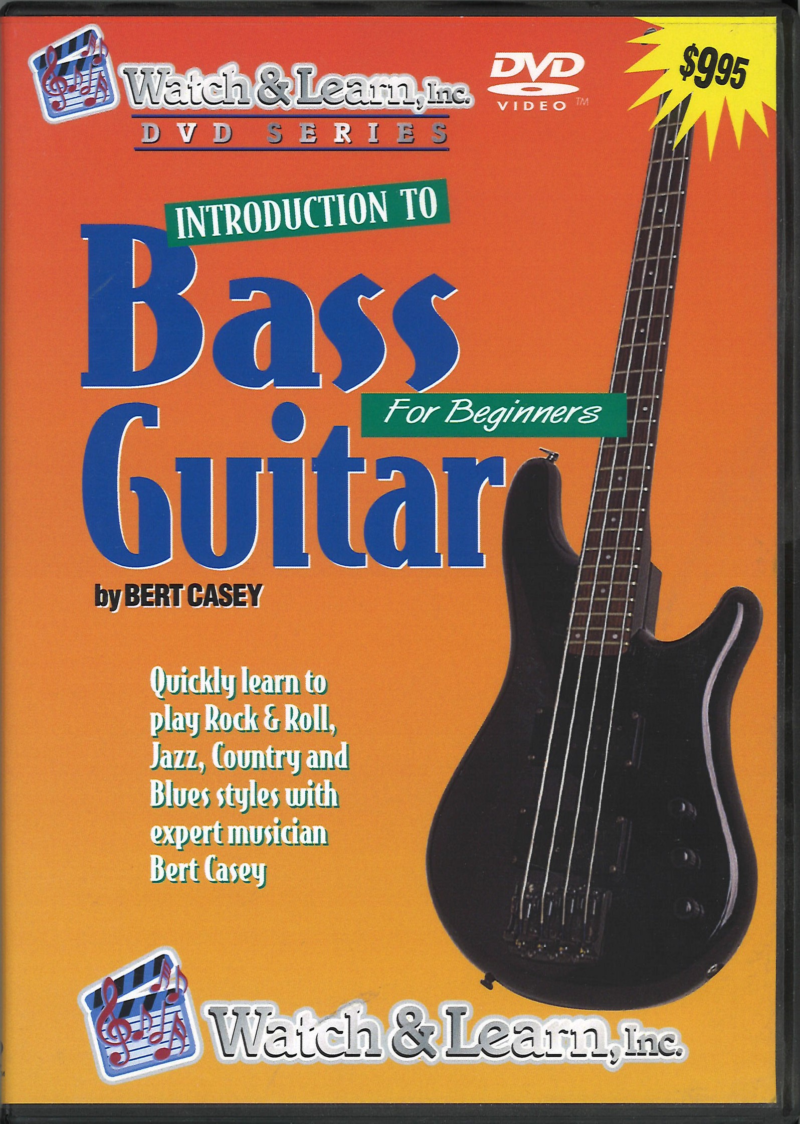 Introduction To Bass Guitar Casey Dvd Sheet Music Songbook