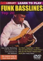 Learn To Play Funk Basslines Top 20 Lick Lib Dvd Sheet Music Songbook