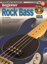 Progressive Beginner Rock Bass + Cd & Dvd Sheet Music Songbook