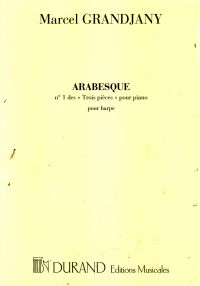 Grandjany Arabesque Harp Sheet Music Songbook