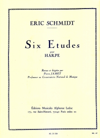 Schmidt 6 Etudes Harp Sheet Music Songbook