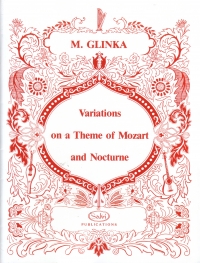 Glinka Variations On A Theme Of Mozart Harp Sheet Music Songbook