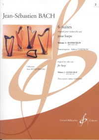 Bach 6 Suites Vol 2 Suites Iii-iv Harp Sheet Music Songbook