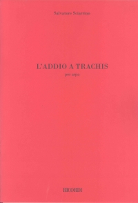 Sciarrino Addio A Trachis Harp Sheet Music Songbook