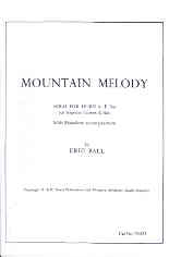 Ball Mountain Melody (horn Eb) Sheet Music Songbook