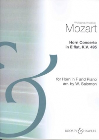 Mozart Horn Concerto K495 No 4 Eb Horn & Piano Sheet Music Songbook