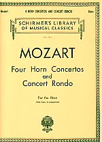 Mozart Concertos (4) & Concert Rondo Horn Sheet Music Songbook