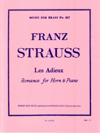 Strauss F Romance (les Adieux) Horn Sheet Music Songbook