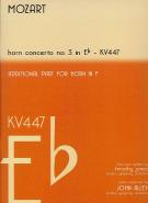 Mozart Concerto K447 No 3 Eb Eb/f Hn/pf Jones Sheet Music Songbook