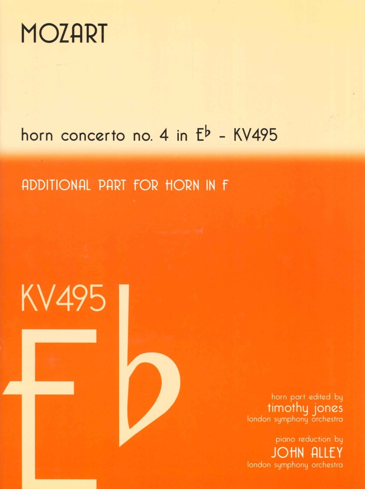 Mozart Concerto K495 No 4 Eb Eb/f Hn/pf Jones Sheet Music Songbook