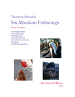 Simaku Albanian Folksongs (6) F/eb Edition Sheet Music Songbook