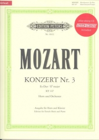 Mozart Horn Concerto K447 No 3 Eb + Cd Sheet Music Songbook