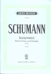 Schumann Concertstuck Fmin Op86 4hns & Pf Sheet Music Songbook