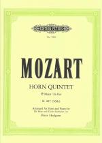 Mozart Horn Quintet K407 (368c) Eb Hn/pf Sheet Music Songbook