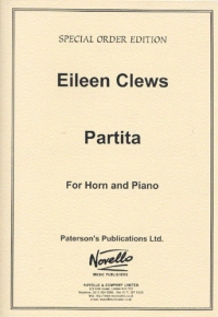 Clews Partita Wiggins (eb/f) Hn/pf Sheet Music Songbook