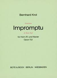 Krol Gratulations-impromptu Op72/1 Sheet Music Songbook