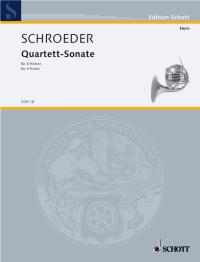 Schroeder Quartett Sonate 4 Horns Sheet Music Songbook