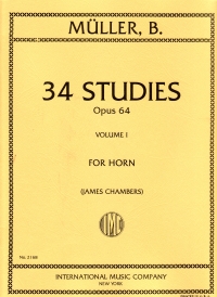 Muller 34 Studies Op64 Vol 1 Chambers Horn Sheet Music Songbook
