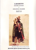 Chabrier Larghetto Horn/pf Sheet Music Songbook
