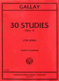 Gallay Studies (30) Op13 Horn Sheet Music Songbook
