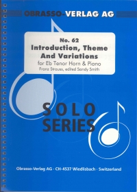 Strauss F Introduction Theme & Variations Horn Sheet Music Songbook