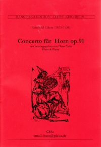 Gliere Concerto Bb Op91 Pizka Horn & Piano Sheet Music Songbook