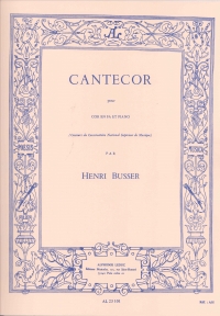 Busser Cantecor Op77 Horn & Piano Sheet Music Songbook