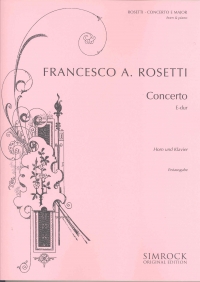 Rosetti Concerto E Major Horn & Piano Sheet Music Songbook