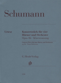 Schumann Concert Piece Op86 Four Horns & Piano Red Sheet Music Songbook