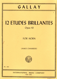 Gallay 12 Etudes Brillantes Op43 Solo Horn Sheet Music Songbook