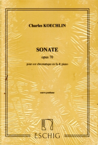 Koechlin Sonata Op 70 Horn & Piano Sheet Music Songbook