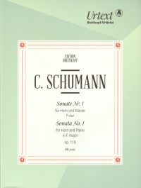 Schumann C Sonata No 1 F Op118 Horn & Piano Sheet Music Songbook