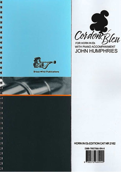 Cordon Bleu Humphries Horn In Eb & Piano Sheet Music Songbook