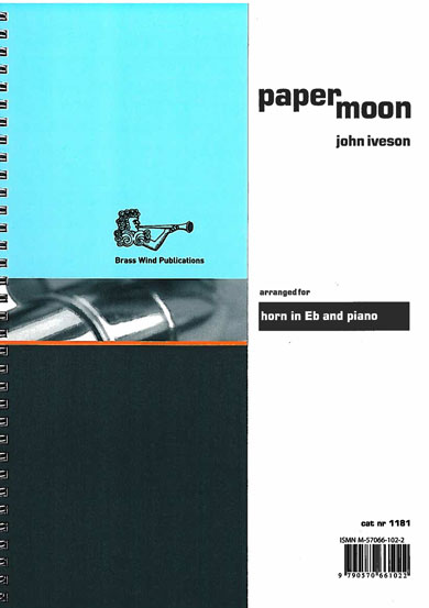 Paper Moon Iveson Horn In Eb & Piano Sheet Music Songbook