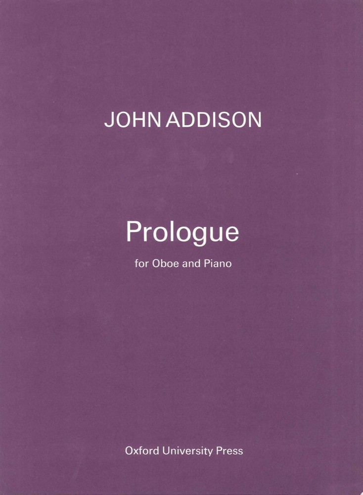 Addison Prologue Oboe Sheet Music Songbook