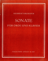 Baumann Sonata Oboe Sheet Music Songbook