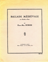 Dubois Ballade Medievale (oboe & Pno) Sheet Music Songbook