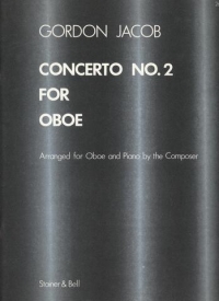 Jacob Concerto No2 Oboe And Orchestra Oboe & Piano Sheet Music Songbook