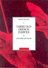 Marais Three Old French Dances Oboe Sheet Music Songbook