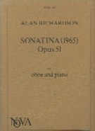 Richardson Sonatina (1965) Op51 Oboe Sheet Music Songbook