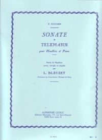 Telemann Sonata A Minor Oboe Sheet Music Songbook