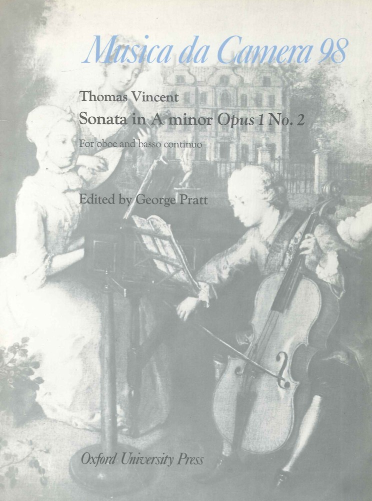Vincent Sonata Amin Op1 No 2 Oboe Sheet Music Songbook