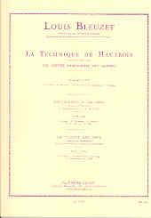 Bleuzet La Technique Du Hautbois Vol 1 Oboe Sheet Music Songbook