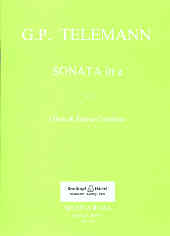 Telemann Sonata Amin (oboe & Piano) Sheet Music Songbook